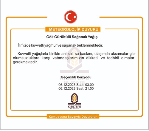 Kıymetli Vatandaşlarımıza Önemle Duyurulur❗️ 