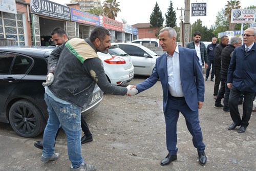 Başkan İpek’ten Sanayi Sitesi Esnafına Ziyaret